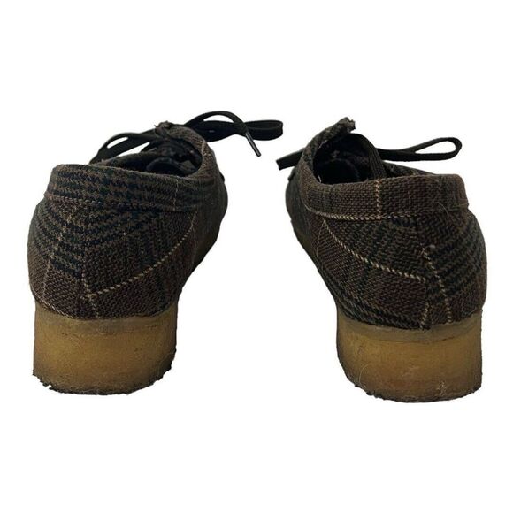 Clarks Originals Wallabee Womens Size 7 Brown Plaid Lace Up Shoes - Picture 5 of 7